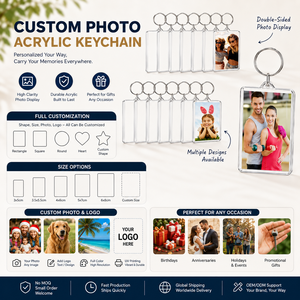 Llavero Acrílico Transparente Personalizado Z'S4U con Marco para Foto, Anillo para Llaves con Espacio para Insertar Foto - Product Image 2