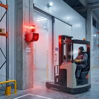 Alarma de Seguridad por Inducción de Microondas de Alta Resistencia, Sirena de 120dB, Luz Estroboscópica, Dispositivo de Advertencia para Entrada de Obras de Construcción