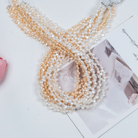 Chaîne de perles d'eau douce baroques percées sur le dessus, perles brillantes double face blanches et orange pour bijoux faits à la main, vente en gros en vrac