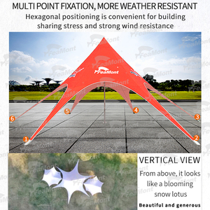 FEAMONT Custom 6m Double Top Gazebo Spider Event Star Carpa para publicidad para exhibición al aire libre y acampar en la <span class=keywords><strong>playa</strong></span> - Product Image 6