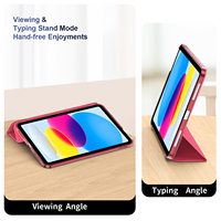 Étui intelligent pour iPad A16, housses et étuis pour tablettes, 11e/10e génération 2025/2022, coque rigide fine avec support, mise en veille/réveil automatique, magnétique mat