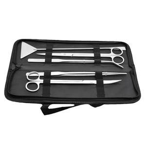 Kit d'outils de coupe pour plantes aquatiques, comprenant des ciseaux en acier inoxydable, des pinces, des pinces de décoration d'aquarium, une pelle plate, des pinces à algues - Product Image 2