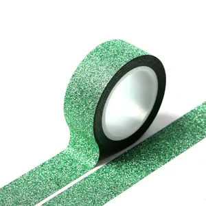 Patroon Afdrukbare Washi Tape Glitter Washi Afplakband Washi Papieren Tape 15 Mm