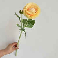 Fleur artificielle de renoncule de haute qualité, différentes couleurs, pour la décoration de la maison et de mariage