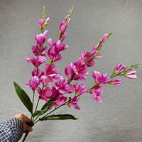 Bouquet de fleurs artificielles très vendu, orchidées en soie et latex, décoration de la maison, décoration de mariage avec des orchidées artificielles