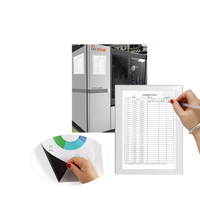 Portadocumentos Magnético Transparente Reutilizable, Carpeta de PVC con Bolsillo para Archivos, Superficie Metálica, Tamaño A4, para Oficina y Escuela