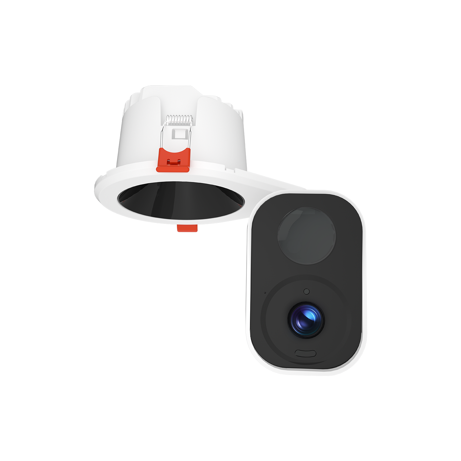 YIMMET Lamp-Powered Diamond Downlight Mounted Security Camera Night Vision Wide Angle No Extra Wiring 2K CMOS Motion Detection