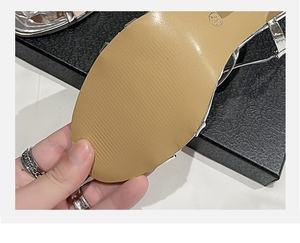 Sandales à talons hauts dorées pour femmes, bon marché, à bout ouvert, avec boucle à bride à la cheville et <span class=keywords><strong>talon</strong></span> <span class=keywords><strong>aiguille</strong></span> - Product Image 6