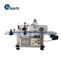 Machine d'étiquetage automatique portable à colle humide pour bouteilles en plastique rondes, vitamines, baumes à lèvres, seringues, stylos, étiquetage de la date d'expiration