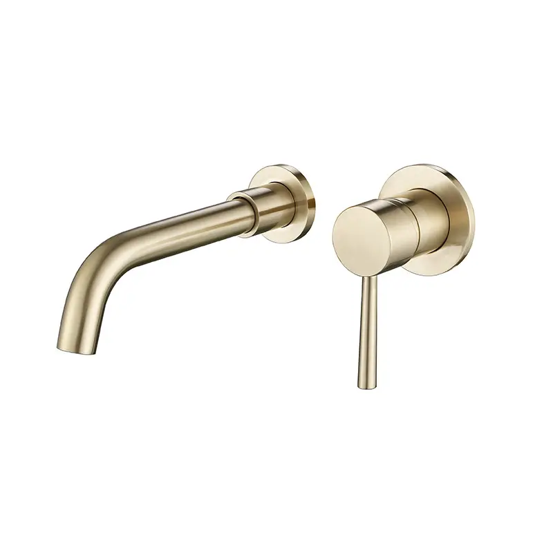 Luxus Gold Wand Bad Wasserhähne Wasserfall Waschbecken Waschbecken Wasserhahn Hot Cold Mixer Wasserhähne