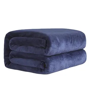 Cheap Solid Flannel Fleece Blanket Throw Soft Warm Custom Big Size Winter Thick Throw Fleece Flannel Blanket //