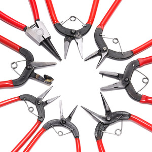 St. Kunkka Jewelry <b>Pliers</b> <b>Set</b> 8pcs Red Handle Steel Multi Functional For DIY Craft Repair Tools - Product Image 5