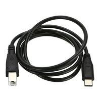 Kabel Data Port persegi tipe-c Bm kabel Data PVC standar tembaga lapis hitam tipe-c ke Usb B pemindai Printer pria