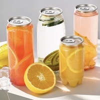 Boîte en plastique transparente de 350/500/650 ml avec couvercle à anneau de traction pour vin léger