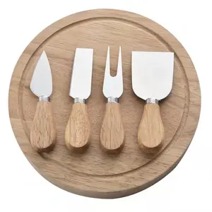 4 Stück Käse messer Set Käse Besteck Stahl Käses ch neider mit Holzgriff Mini Messer Butter messer Cutter Spatel Gabel