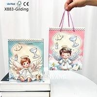 Petit sac en papier avec ruban, gravure tendance, pour cadeaux, fête, enfants, shopping, tous les acheteurs, petit sac en papier