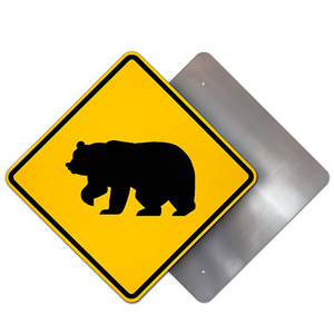 علامات عبور الحيوانات العاكسة للتحذير على الطريق من الألومنيوم المخصص - Product Image 2