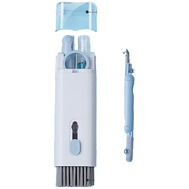 7-in-1 Keyboard Cleaning Kit Computer Dust Cell Phone Dust Cleaning Soft Brush Multi-functional Cleaning Tool