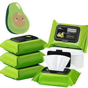 Lingettes hygiéniques jetables de haute qualité pour le visage et la peau lingettes apaisantes pour le visage lingettes de maquillage pour le nettoyage du visage des adultes - Product Image 1