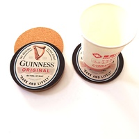 Sous-verre rond en MDF avec bouchon en bois, personnalisé, écologique, classique, pour café, bière, boissons, impression couleur HD, échantillons gratuits, Giftway