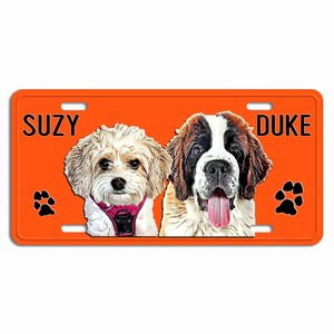 <span class=keywords><strong>Targa</strong></span> personalizzata con foto di cane amo il mio cane in metallo etichetta personalizzata anteriore del proprietario amante dell'<span class=keywords><strong>auto</strong></span> foto regalo 12x6 pollici - Product Image 4