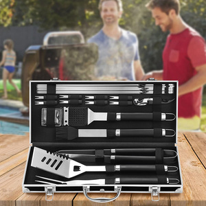 Juego de Accesorios para Barbacoa, 22 Piezas, de Acero Inoxidable, para Parrilla al Aire Libre, con Estuche de Aluminio Negro - Product Image 5