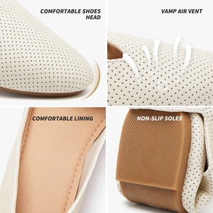 Vamp-suelas antideslizantes personalizadas para mujer, zapatos planos de PU con punta estrecha, bajo precio - Product Image 4