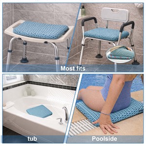 Coussin de chaise de douche ergonomique, coussin de siège en maille antidérapant pour soulager la pression des personnes âgées - Product Image 6