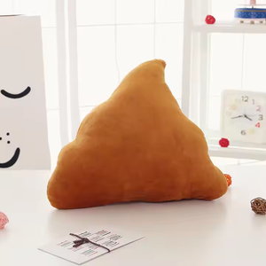 Oreillers en peluche d'émoticônes amusants personnalisés en gros Oreiller d'émotion de caca avec remplissage en coton PP et doublure en maille super douce - Product Image 4