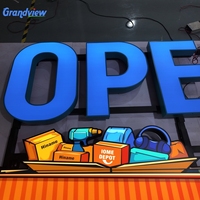 Enseigne lumineuse 3D en acrylique pour devanture de magasin, lettres LED personnalisées avec logo, éclairage frontal, signalétique publicitaire