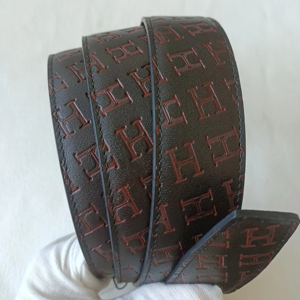 2024 Nieuwe Ontwerp Custom Logo Automatische Ratelgesp Western Echt Lederen Riem Voor Mannen 100% Echt Leer - Product Image 1