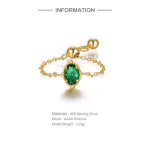 Anillo Sencillo de Plata de Ley S925 con Incrustaciones de Circonio Ajustable para Mujer - Product Image 2