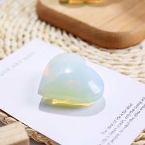หินโอปอลรูปหัวใจขัดเงาสำหรับขายส่ง เหมาะสำหรับเป็นของขวัญตามหลักฮวงจุ้ย - Product Image 6