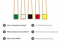 Collier NFC en laiton personnalisé, anti-ternissement, avec pendentif NFC verset biblique, puce Ntag213
