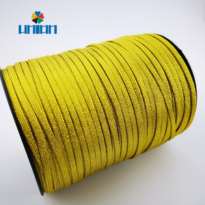 Cordon tressé métallique plat de 5 mm en gros, ficelle tressée jaune pour l'artisanat, l'<span class=keywords><strong>art</strong></span>, la couture, la fabrication de bijoux DIY - Product Image 4