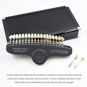 Bộ dụng cụ làm trắng răng 20 màu, kèm bảng màu 3D, gương so sánh màu sắc, đèn lạnh, tấm tẩy trắng răng nha khoa - Product Image 6