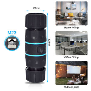 ขั้วต่อ RJ45กันน้ำ IP68เกรดอุตสาหกรรม CAT6A M23กลางแจ้ง<span class=keywords><strong>สาย</strong></span>เคเบิลอีเทอร์เน็ต LAN Coupler สังกะสีโลหะผสมป้องกัน CCTV - Product Image 6