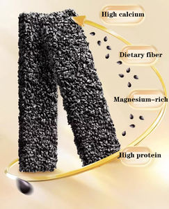 Barre de sésame noir Huanglaowu sans sucre et au miel, riche en calcium et en protéines, collation saine quotidienne et portable, 168g - Product Image 2