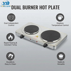 Plaque chauffante <span class=keywords><strong>électrique</strong></span> double à infrarouge en céramique, 2 brûleurs, en stock - Product Image 4