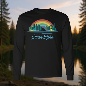 Camiseta de manga larga de recuerdo Swan Lake Rainbow Lake - Product Image 3