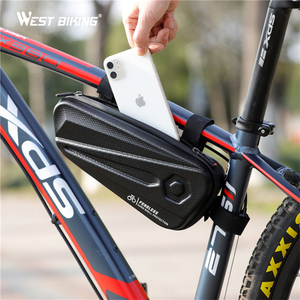 WEST BIKING Nouveau design Sacoche de cadre de vélo rigide pour téléphone, étanche, pour VTT et vélo de route, sacoche triangulaire - Product Image 5