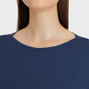 Xsunwing CustomLogo mujeres manga larga Yoga Tops venta al por mayor niñas entrenamiento deportes camisa mujeres Fitness ropa deportiva camiseta WDQ010 - Product Image 3