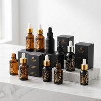 Flacon compte-gouttes d'huile essentielle en verre transparent de 10 ml pour huile essentielle d'arbre à thé, avec bouchon, vente en gros Chine