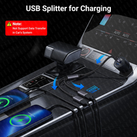 Divisor USB 1 en 2 salidas Cable divisor USB Adaptador de doble puerto doble para carga, Alimentación y datos HUB de 2 puertos para PC portátil