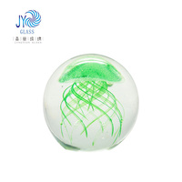 Boule de verre massif de Murano soufflée à la main Art lumineux méduse presse-papiers ornements décoration de la maison
