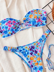 PASUXI 2026 Ensemble <span class=keywords><strong>de</strong></span> bikini imprimé deux <span class=keywords><strong>pièces</strong></span> personnalisé, <span class=keywords><strong>maillot</strong></span> <span class=keywords><strong>de</strong></span> <span class=keywords><strong>bain</strong></span> bustier dos nu pour femme, tenue <span class=keywords><strong>de</strong></span> plage sexy - Product Image 5