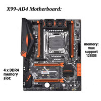 Carte mère HUANANZHI X99-AD4 ATX DDR4 pour ordinateur de jeu, prend en charge la mémoire aux spécifications 2400/2133/1866 MHz