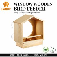 Mangeoire à oiseaux en bois pour fenêtre avec ventouses puissantes, nichoir à vue panoramique pour appartement, observation de la faune urbaine, décoration OEM
