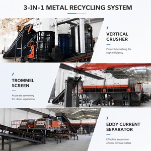 Línea de Producción de Reciclaje y Trituración de Residuos de Plástico y Aluminio, 300-500 kg/Día, 32KW, PLC con Bomba de Engranajes para Clasificación y Reciclaje - Product Image 5