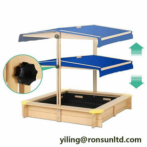 <span class=keywords><strong>Bac</strong></span> <span class=keywords><strong>à</strong></span> <span class=keywords><strong>sable</strong></span> de jardin extérieur réglable en hauteur pour enfants en <span class=keywords><strong>bois</strong></span> <span class=keywords><strong>avec</strong></span> auvent de protection solaire - Product Image 5